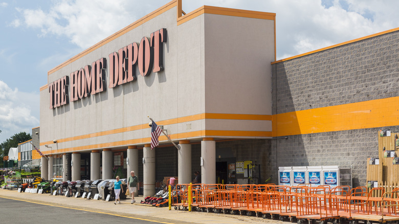 the outside of a Home Depot store