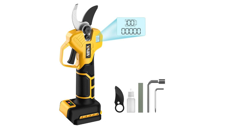 DeWalt Electric Shears with LED screen and maintenance tools