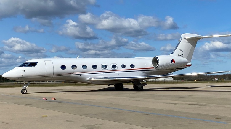Royal Netherlands Air Force Gulfstream G650ER on a runway