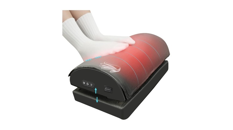 Snailax heated footrest
