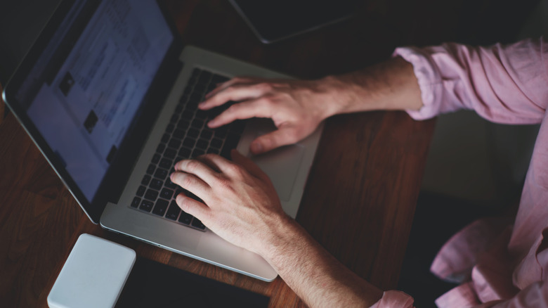 Person using MacBook