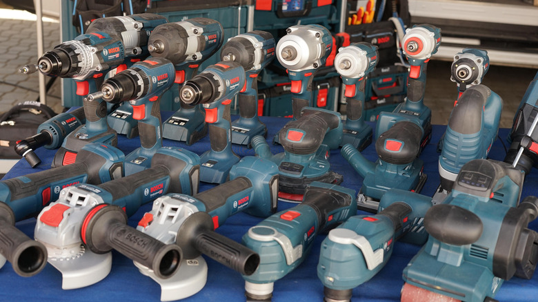 Array of Bosch power tools
