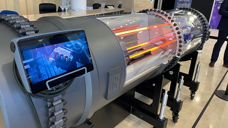 Mock-up of Rolls-Royce nuclear micro-reactor on display