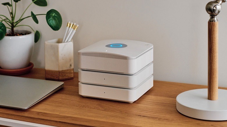 Ring Alarm Pro stacked on top of Ring Power Packs