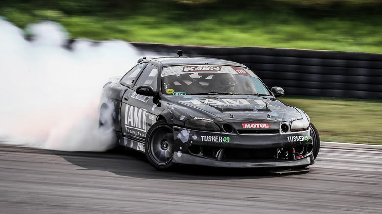 Toyota Soarer third-gen drifting at speed