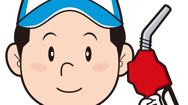 Gas station attendant cartoon
