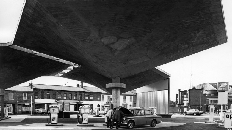 Old gas station architecture