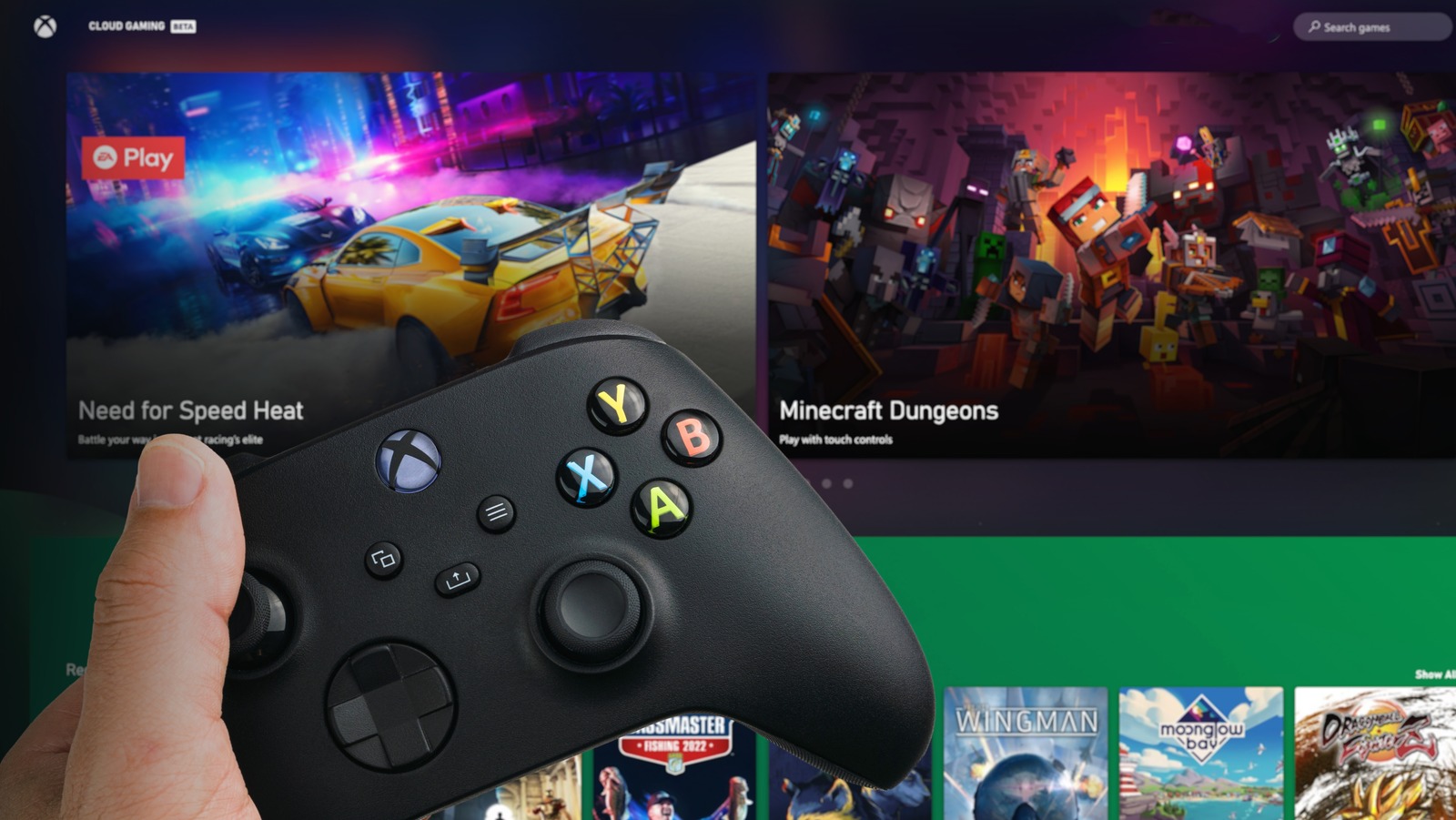 Use Xbox touch controls with cloud gaming or remote play