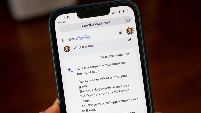 sample google bard conversation phone