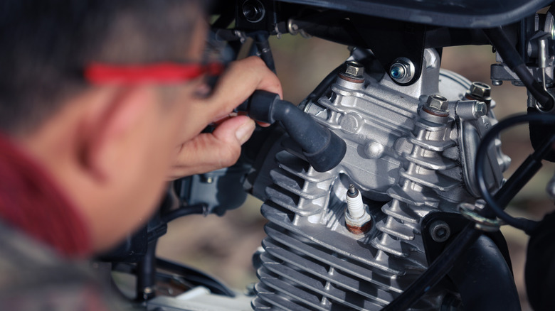 Motorcycle spark plug