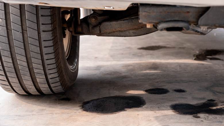 Oil leak under car