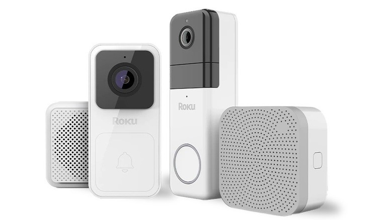 Roku video doorbells on white background
