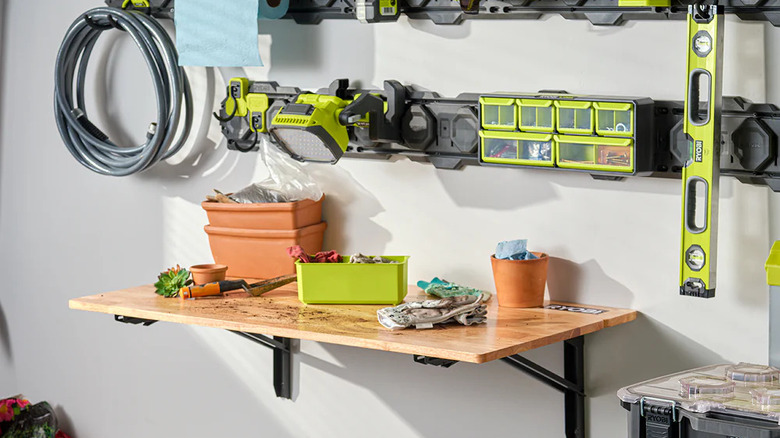Ryobi wall mounted workbench