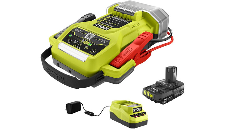 ryobi jump starter with battery and charger