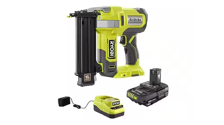 Ryobi ONE+ 18V Cordless 18-Gauge Brad Nailer Kit with 2.0 Ah Compact Battery and Charger