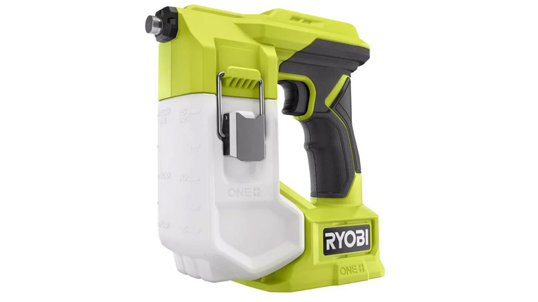 A stock image of a Ryobi 18V One+ chemical sprayer