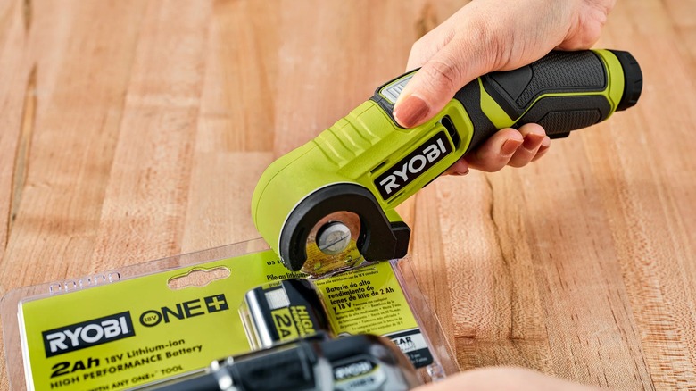 Ryobi Power Cutter in use