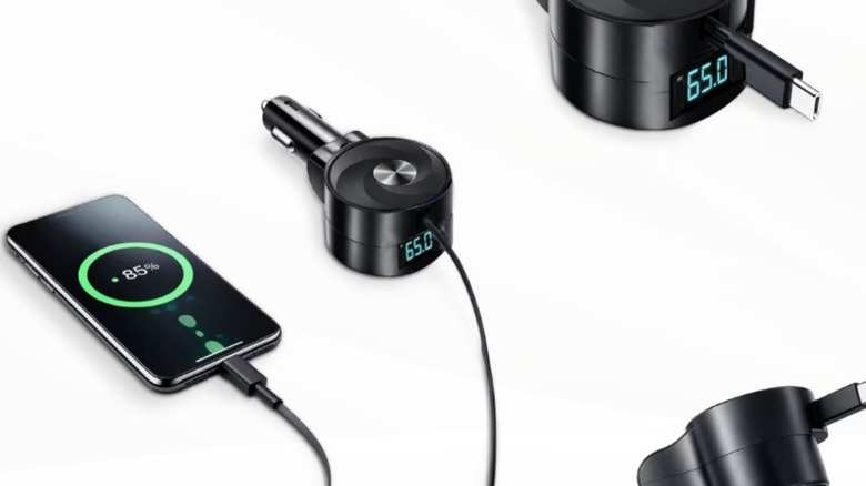 car charger with retractable cable