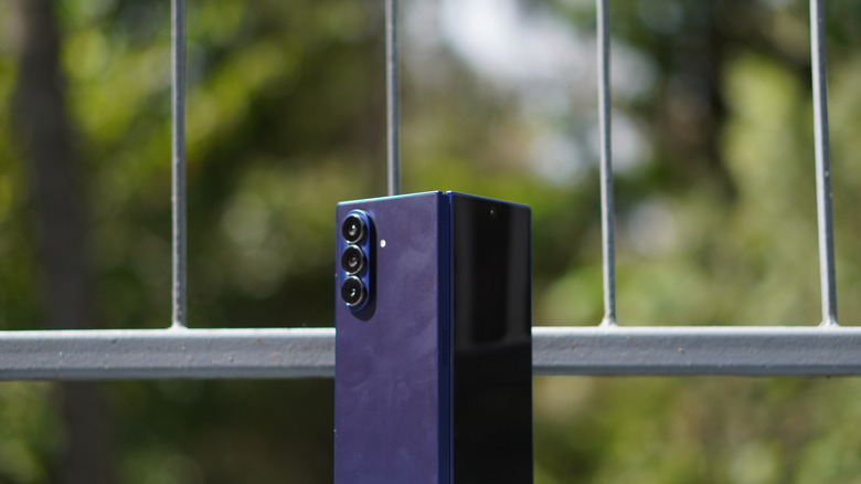 A Galaxy Z Fold 7 in its open position