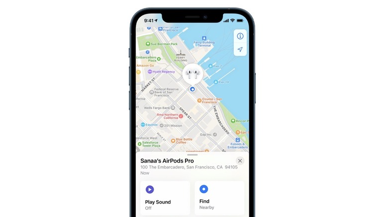 AirPods Pro in Find My on iPhone