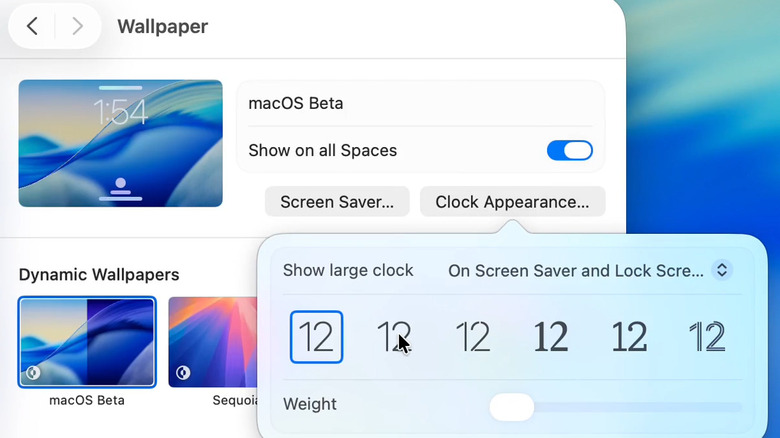 Customizing the wallpaper and clock on macOS Tahoe