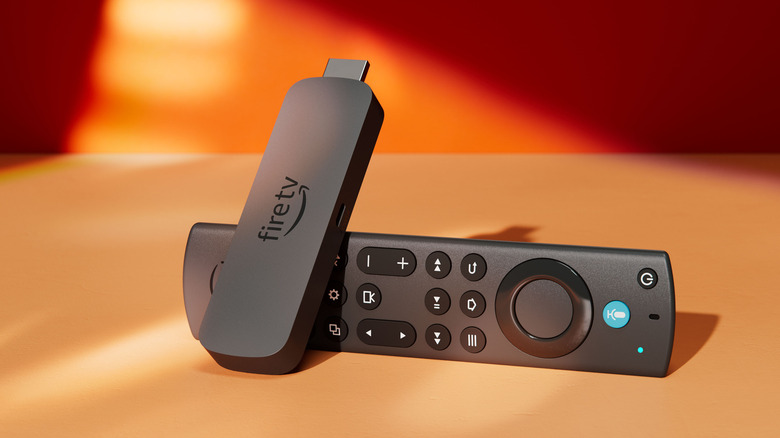 A picture of Amazon's Fire TV Stick 4K Max and remote