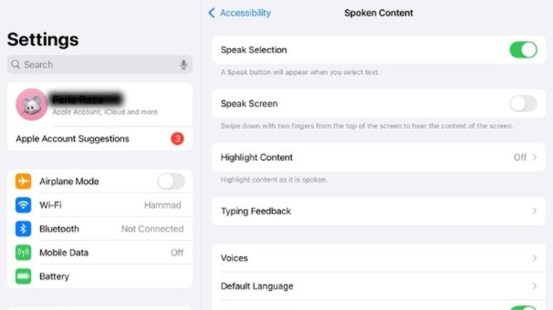 Speak Selection