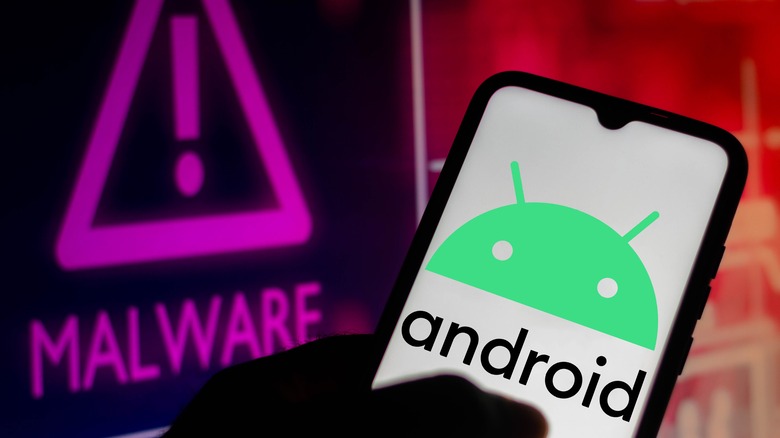 Android phone malware warning in background