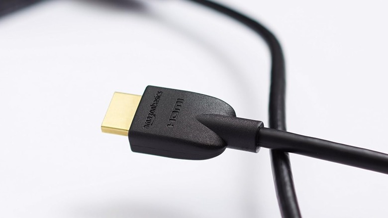 Amazon Basics HDMI cable on display