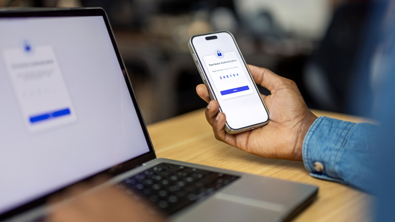 using phone in front of PC to get login code