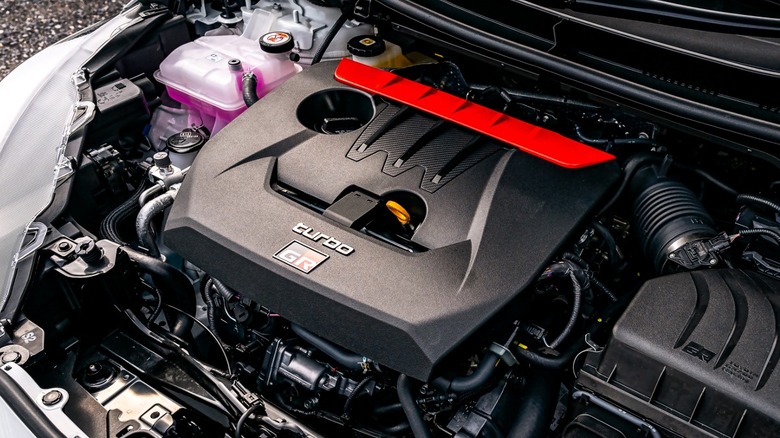 Three cylinder turbo GR car engine