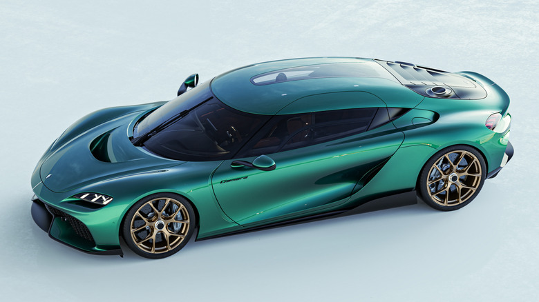 Koenigsegg Germera in green on display