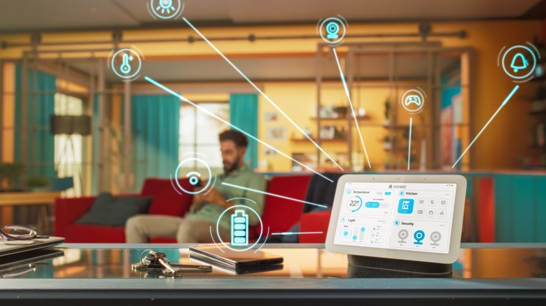 a smart home hub connected to other smart devices