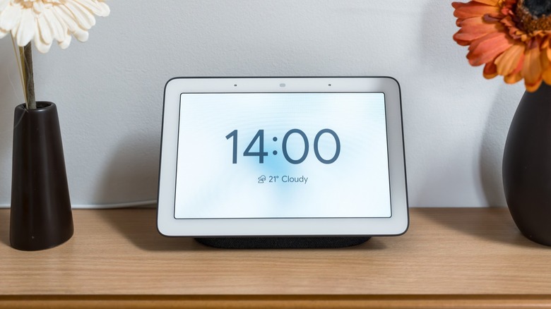 a Google Nest Hub on a desk