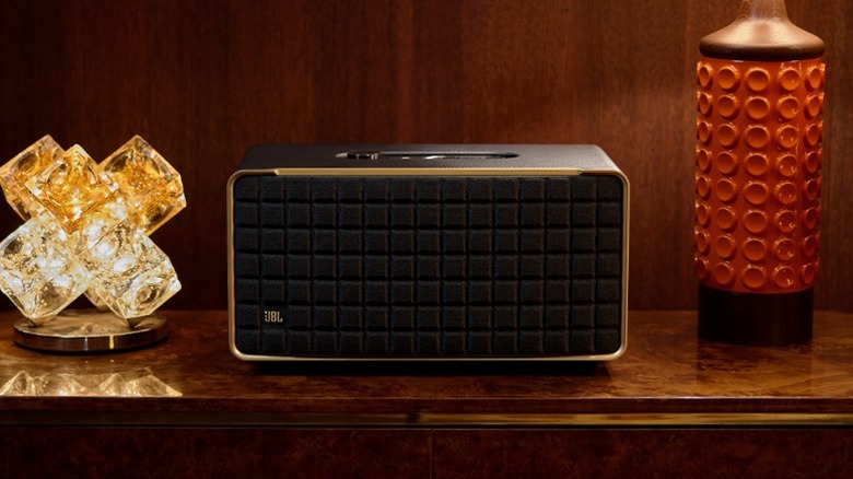 JBL Authentics 500 on entertainment stand