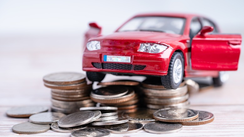 car on stack of coins