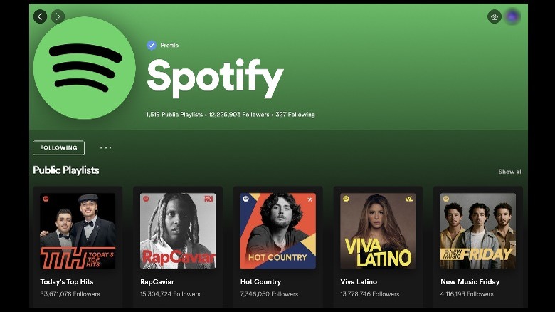 spotify profile on spotify
