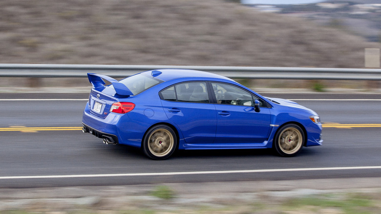 2015 Subaru WRX STI at speed