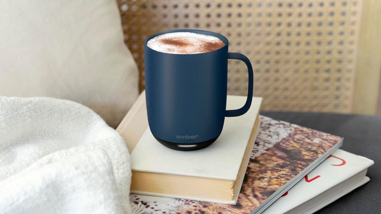 Picture displaying Ember smart mug with coffee inside