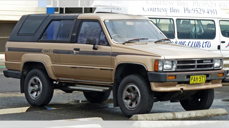 a brown Toyota 4Runner SR5 in a parking lot
