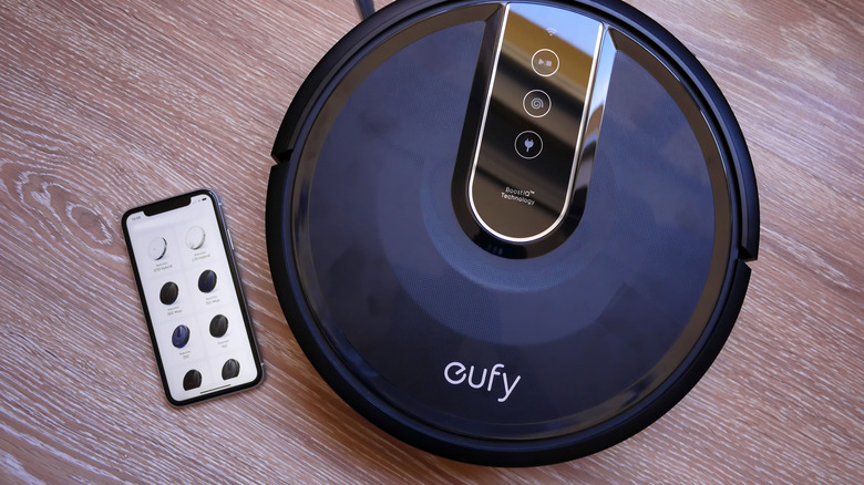 Eufy robot vacuum and its companion app