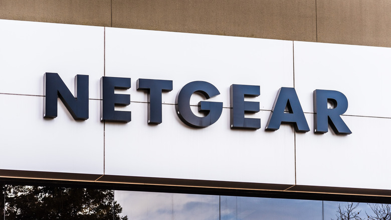 Netgear sign on a building