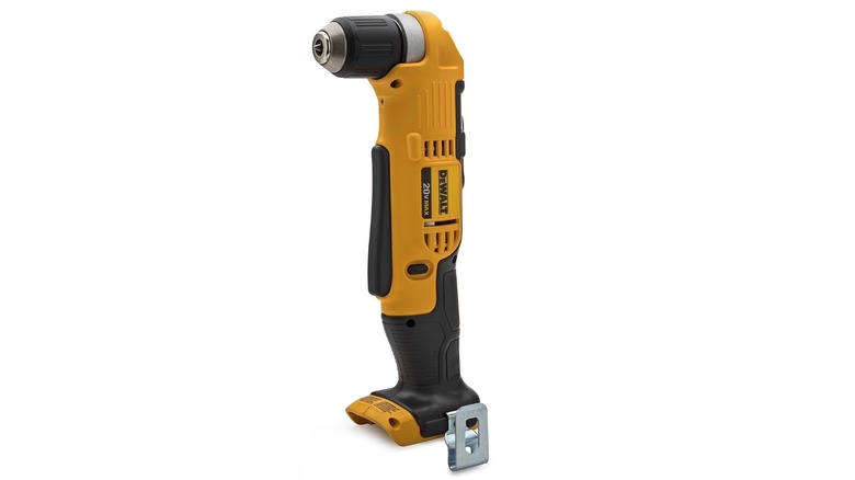 Picture showing DeWalt 20V Right Angle Drill