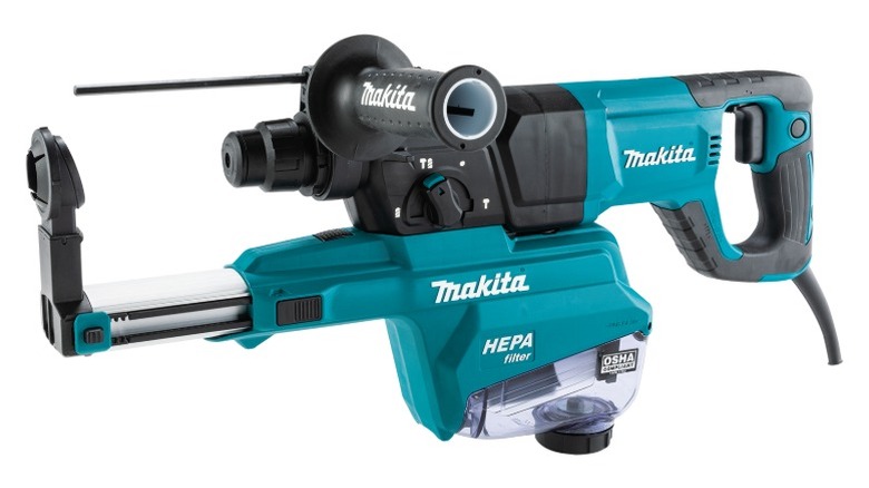 Makita rotary hammer on a white background