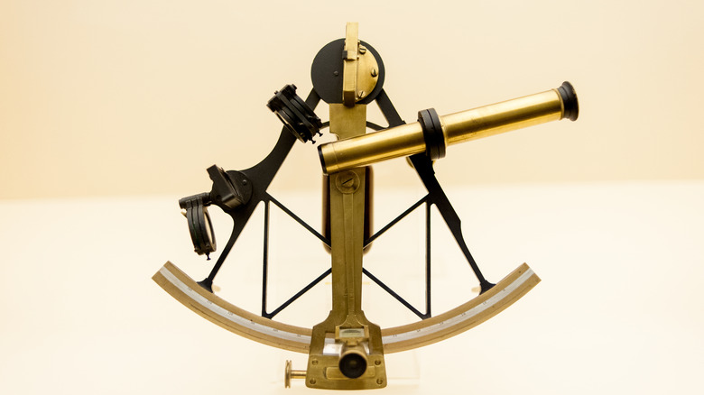 Vintage sextant gold black