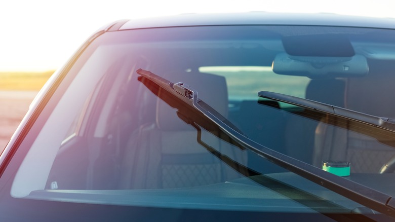 windshield wipers on car