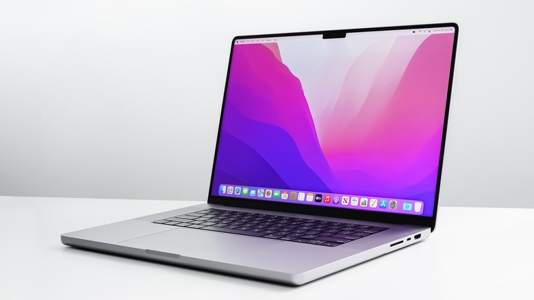MacBook Pro open on desk