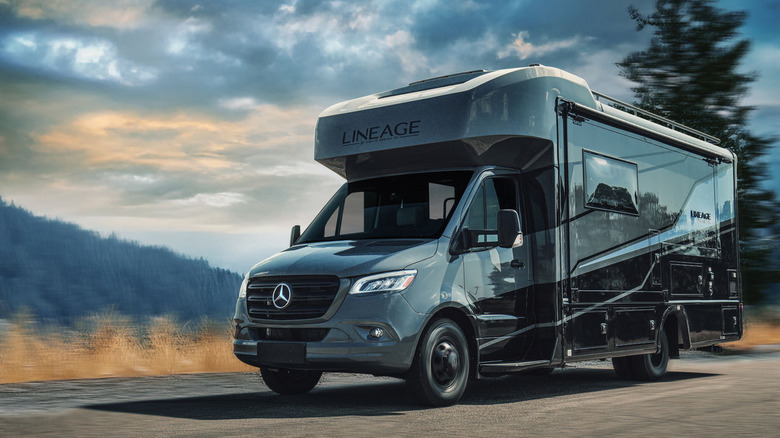 A motorhome on a road