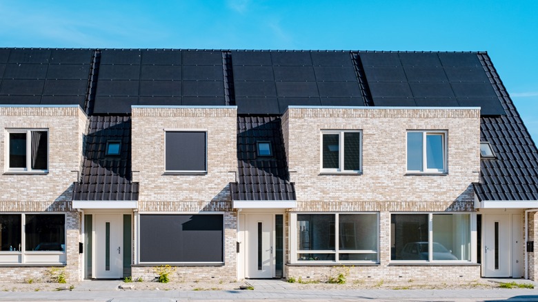 Solar panels on condominium