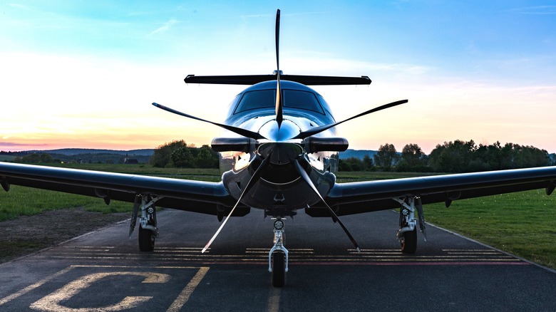 Plane on runway